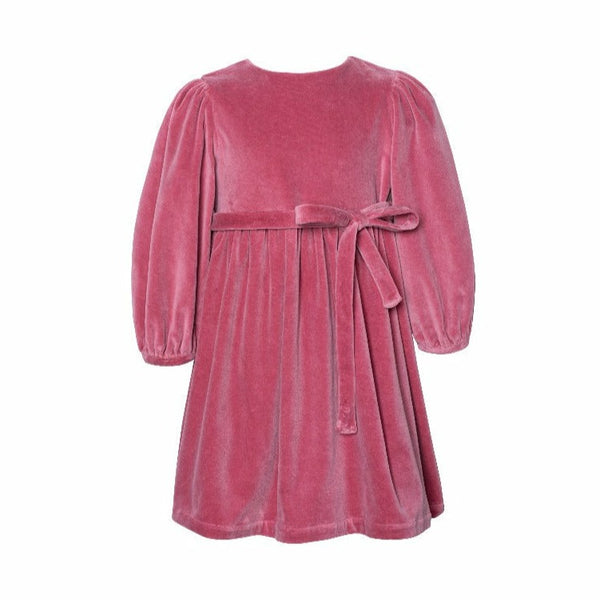 paade mode velvet dress copenhagen pink