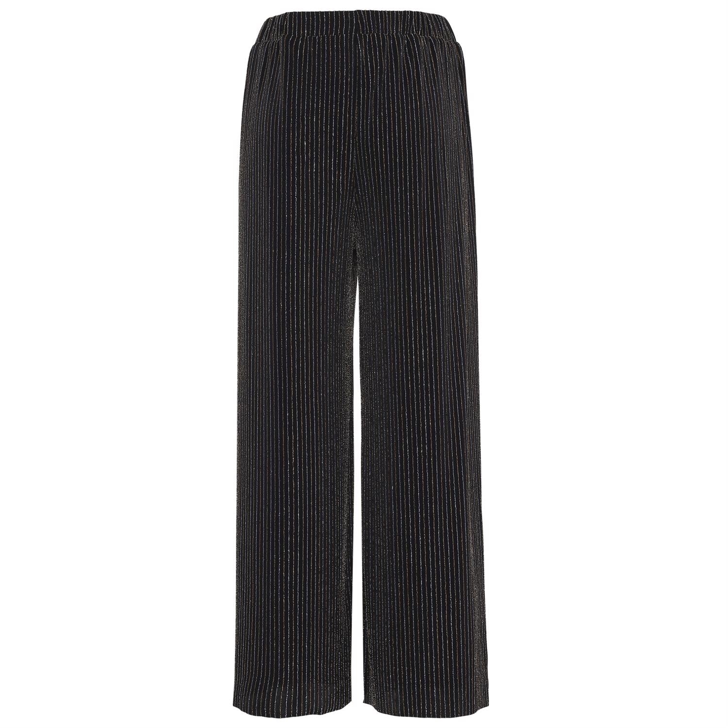 Black Side Stripe Wide Leg Trousers - Matalan