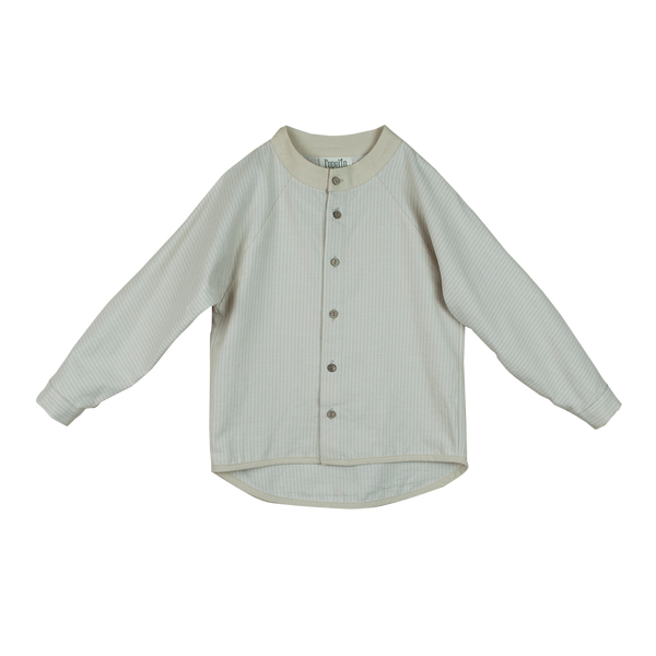 popelin beige striped raglan sleeve shirt - kodomo boston