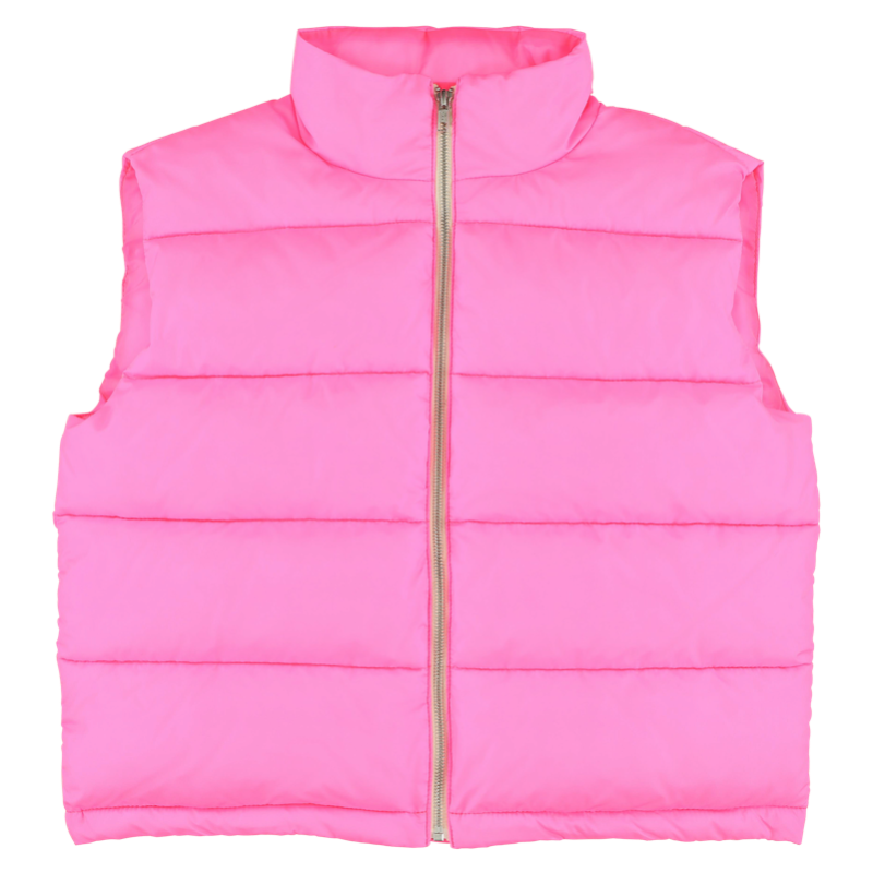 caroline bosmans puffer vest pink