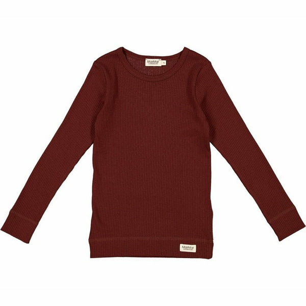 marmar copenhagen plain long sleeve tee dark ruby