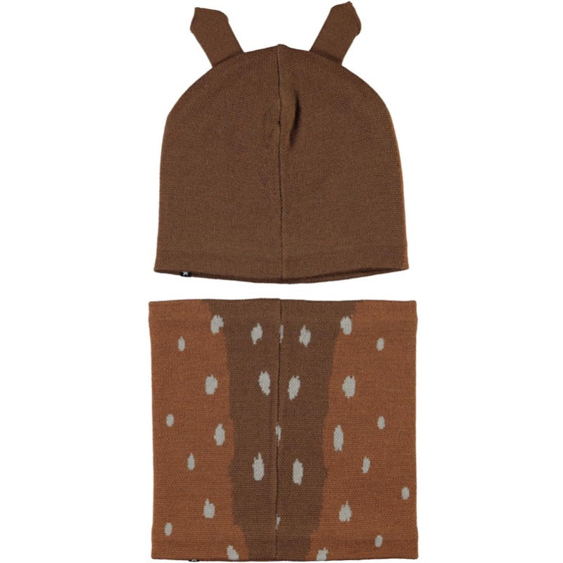 molo kleo hat and scarf set deer