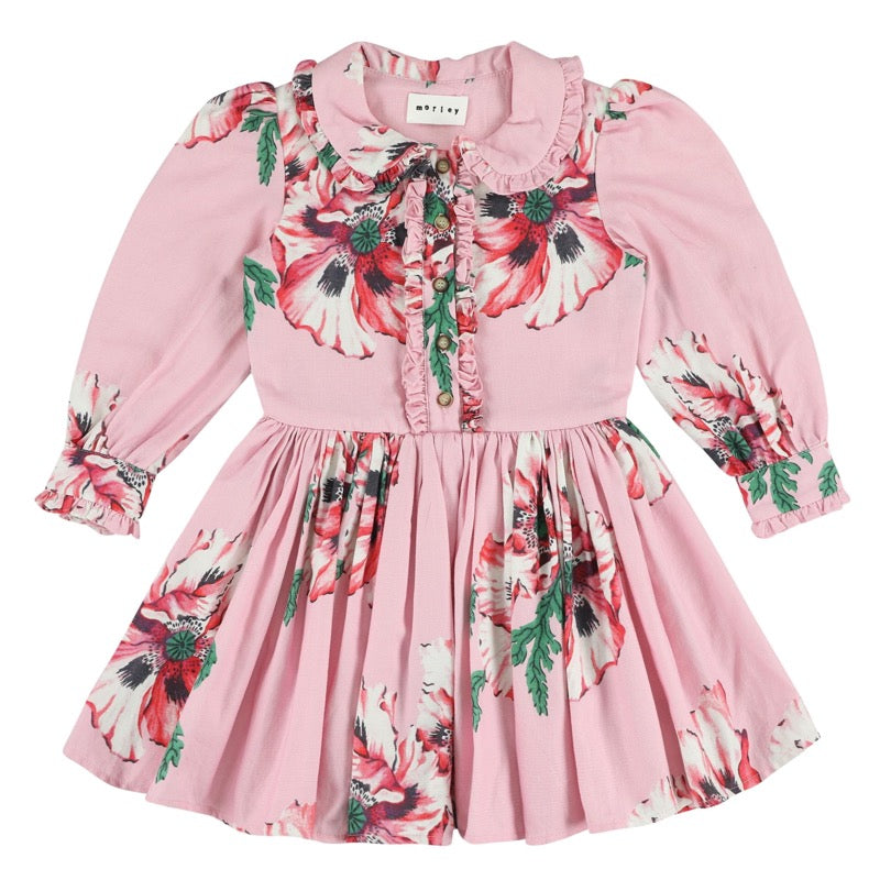 morley rio poppy dress pink