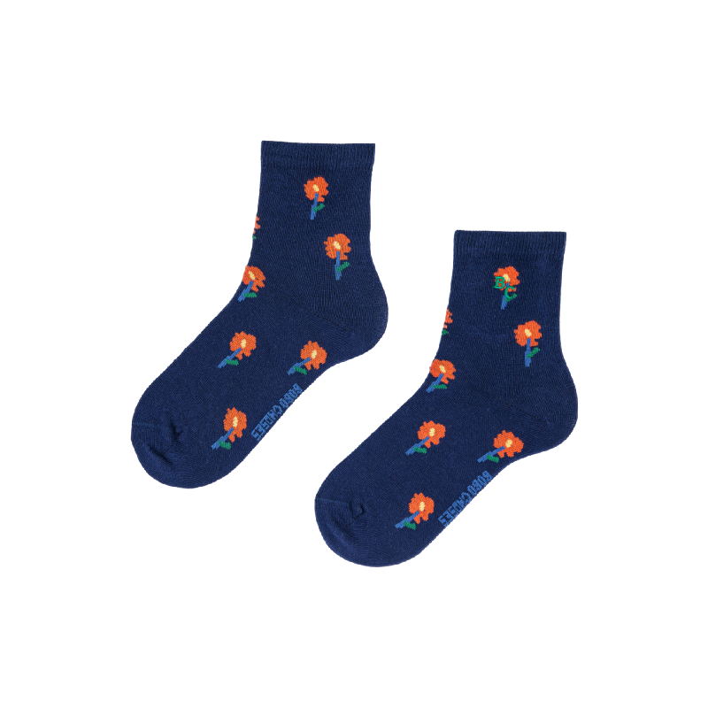 bobo choses flowers all over short socks blue – kodomo