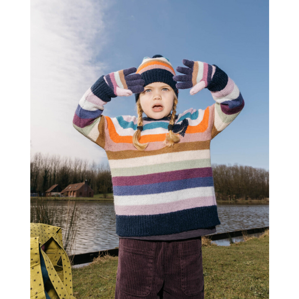 Kids Bonton Checkerboard Beanie