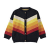 yporque sunset tricot cardigan multicolor