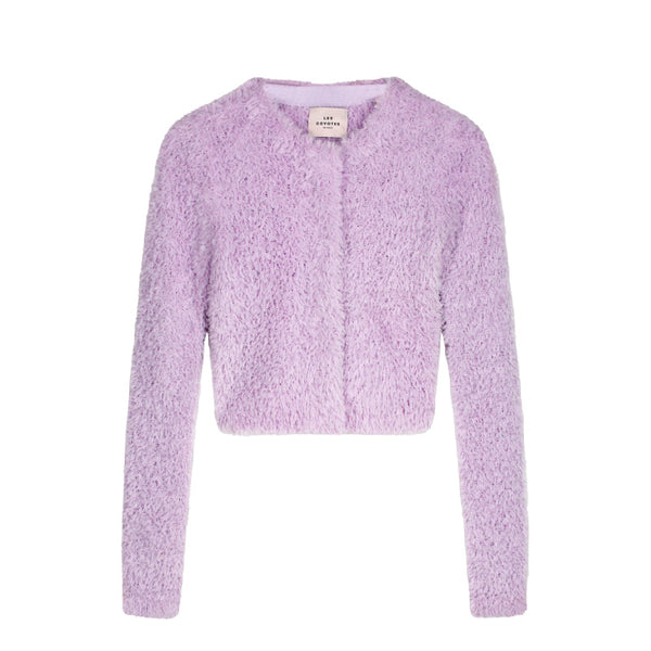 les coyotes de paris kasia teddy cardigan lilac