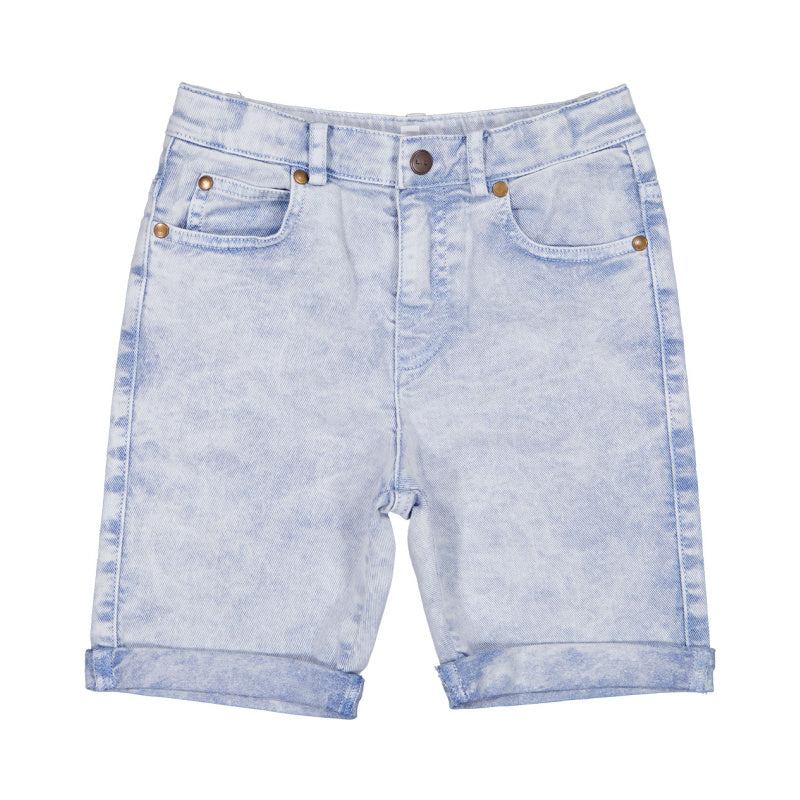 Kid's Bermuda Shorts Blue Cotton Denim