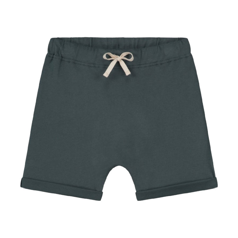 gray label shorts blue grey