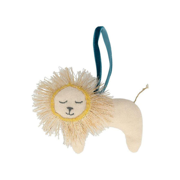 meri meri knitted lion tree decoration