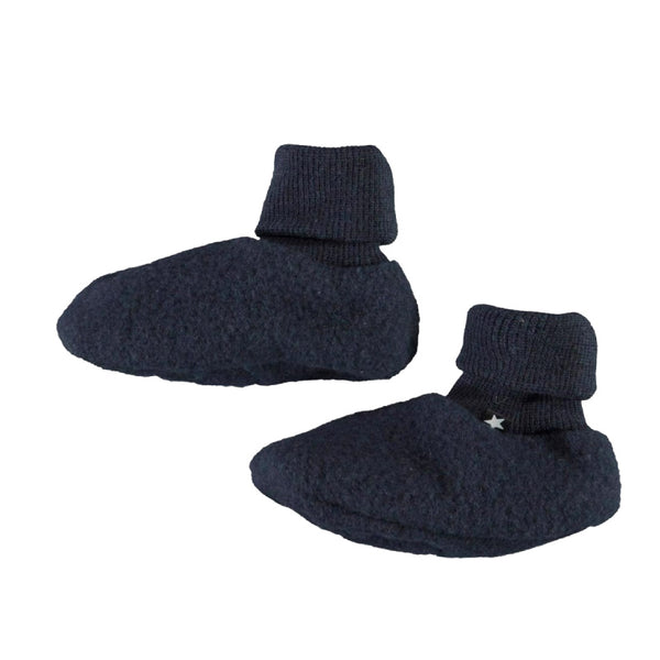 molo umut baby booties navy