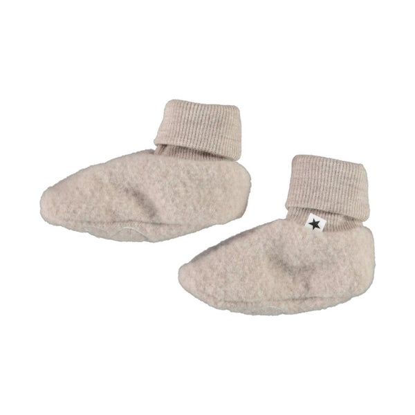 molo umut baby booties beige