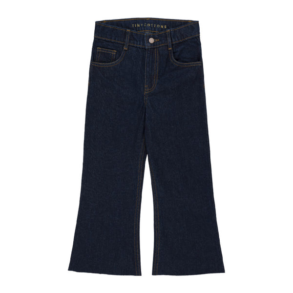 tinycottons denim flared pant light