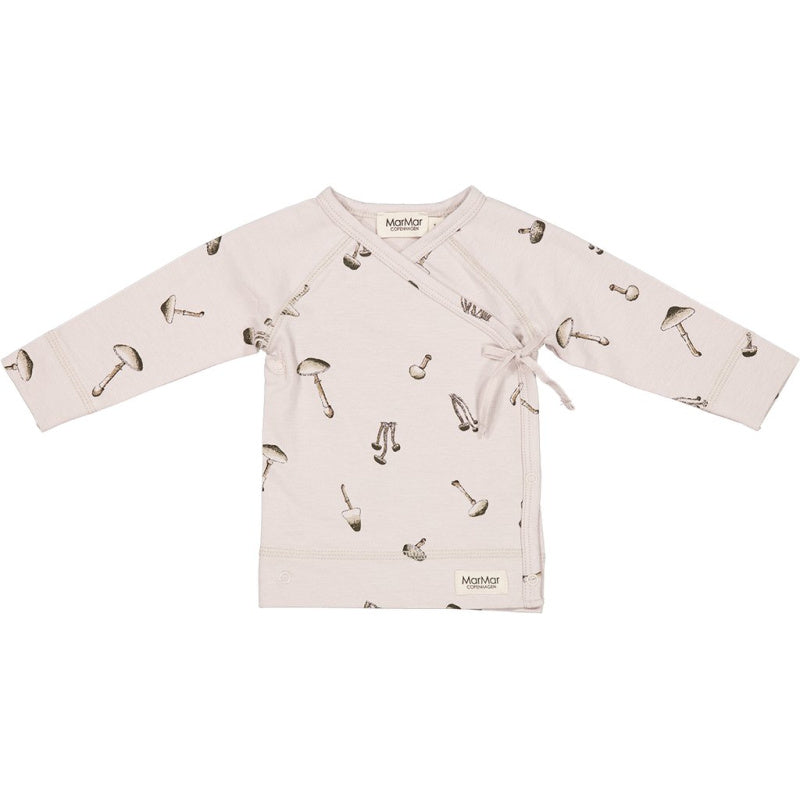 marmar copenhagen tut wrap long sleeve baby top mushroom