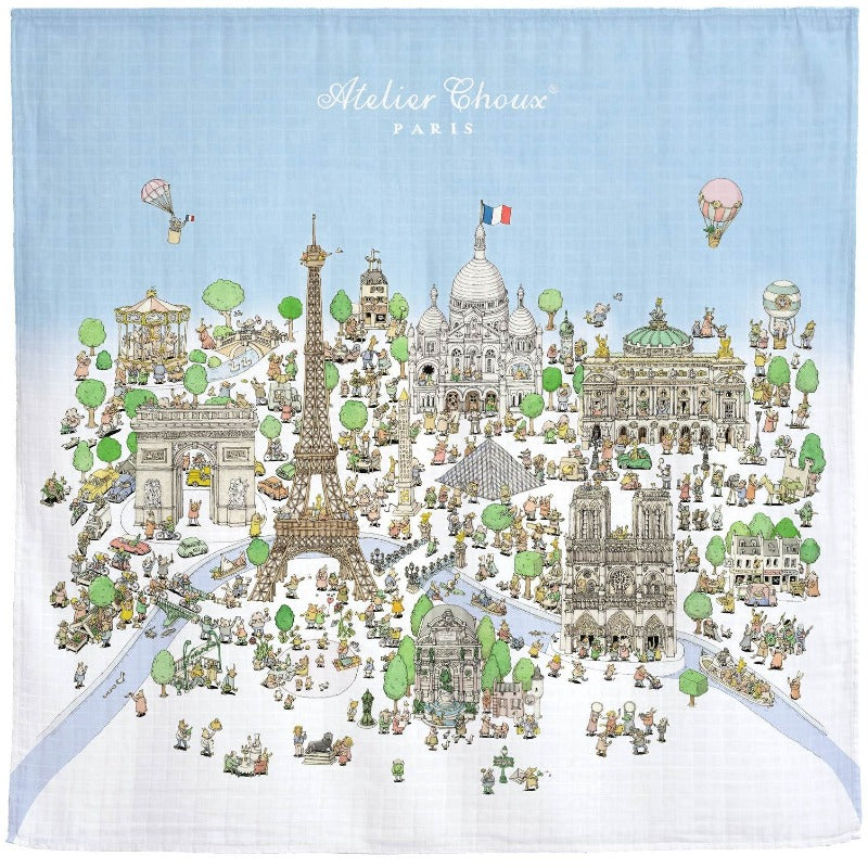 atelier choux baby swaddle paris - kodomo boston, baby organic cotton swaddles, new atelier choux print blankets