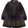 louis louise katharina dress cashmere navy, girls patterned dresses