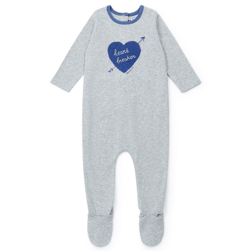 bonton baby pajama grey