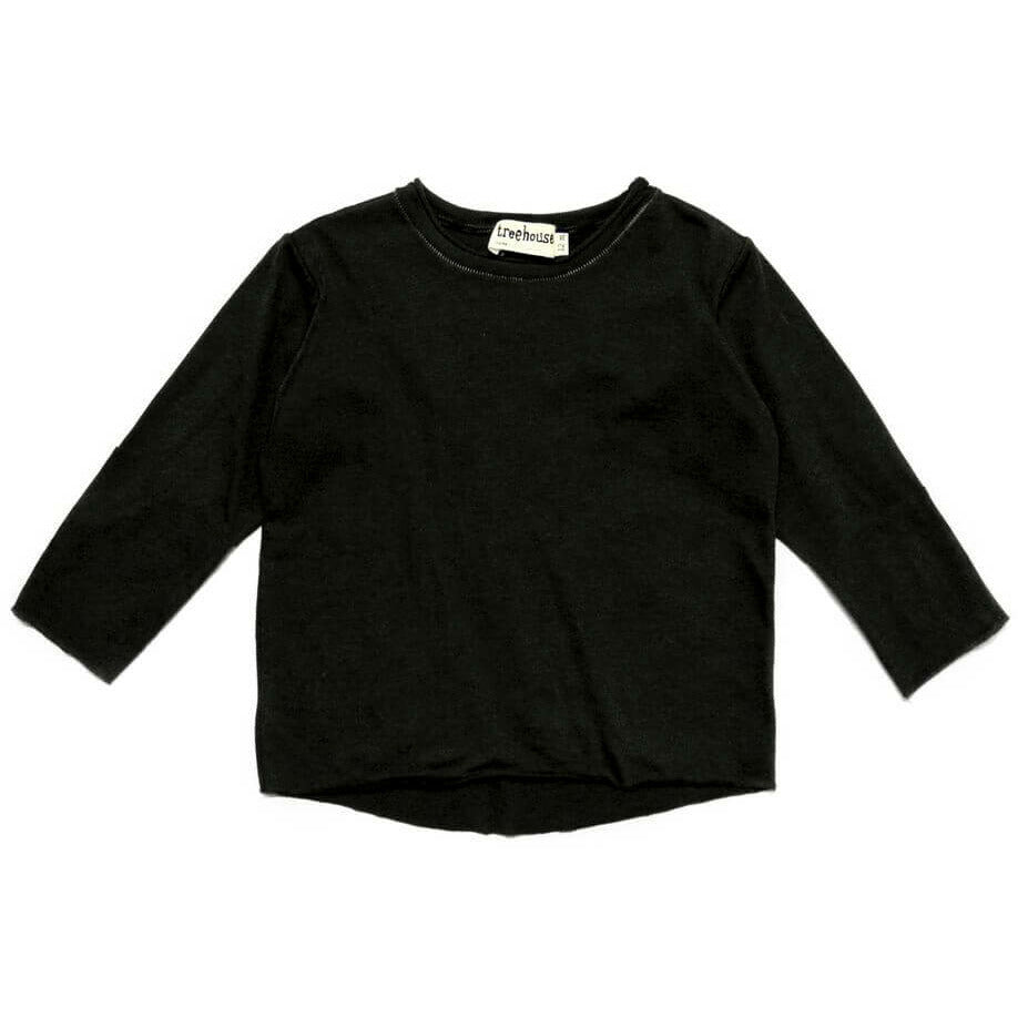 treehouse belas long sleeve t-shirt black - kodomo boston, fast shipping