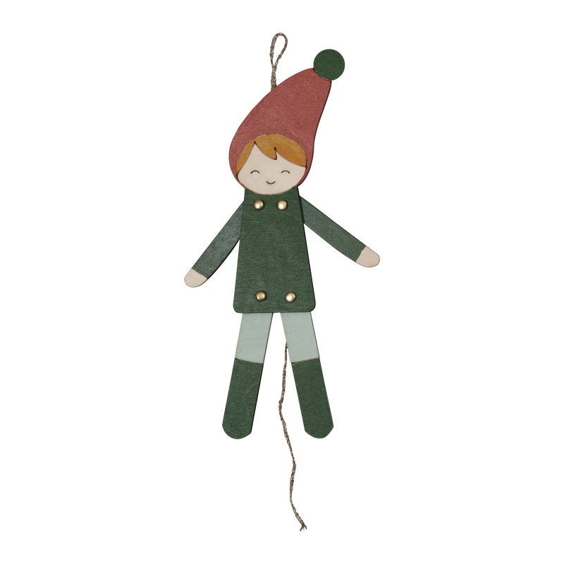 fabelab jumping jack elf ornament