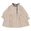 louis louise ida baby dress twill check cream