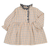 louis louise ida baby dress twill check cream