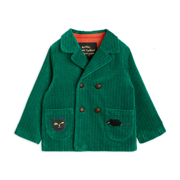 mini rodini corduroy blazer green