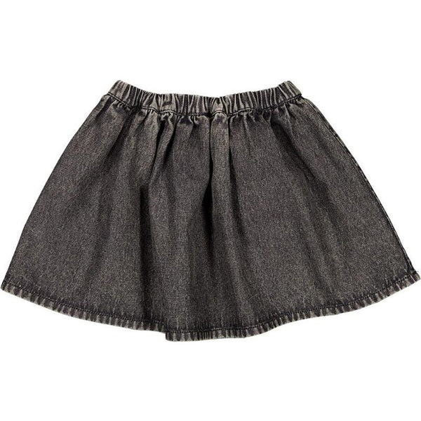 louis louise minette skirt washed denim grey, girls bottoms