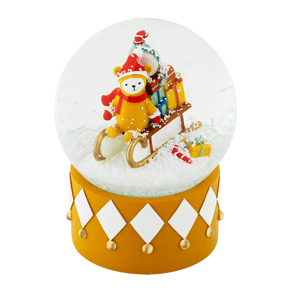 fabelab bob's sleigh ride snow globe