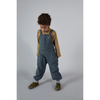 gray label dungaree suit blue grey