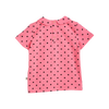 mini rodini polka dot ss collar tee pink