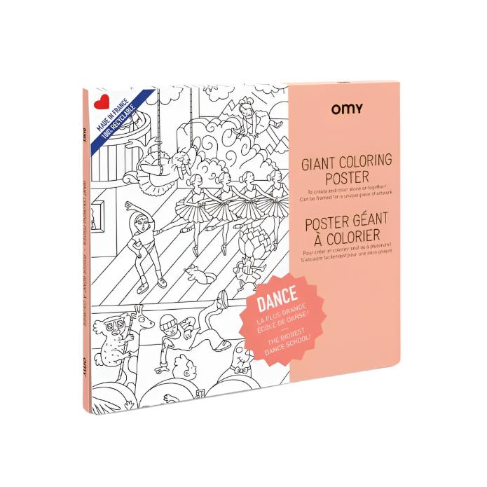 omy giant coloring poster dance, free shipping kodomo boston