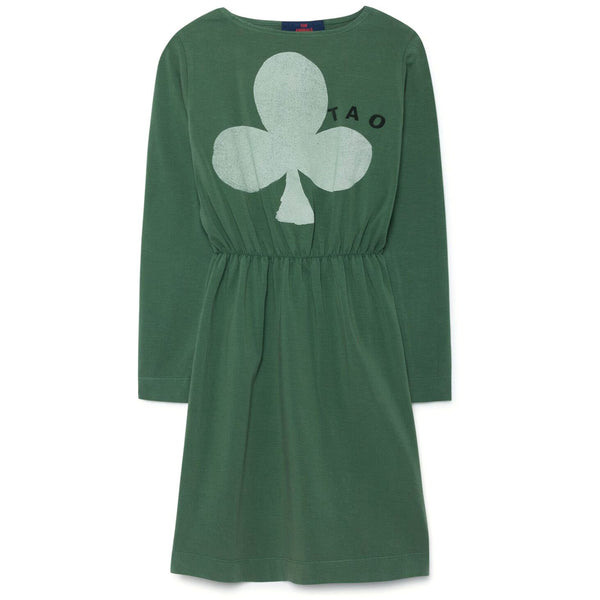 the animals observatory crab dress green white clover - kodomo