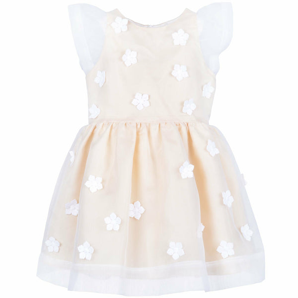 hucklebones flutter sleeve bodice dress primrose - easter and holiday dresses available at kodomo boston free shipping