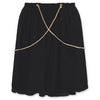 little creative factory verse skirt black, girls skirts, ruffles and sisal strap detail