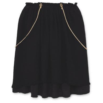 little creative factory verse skirt black, girls skirts, ruffles and sisal strap detail